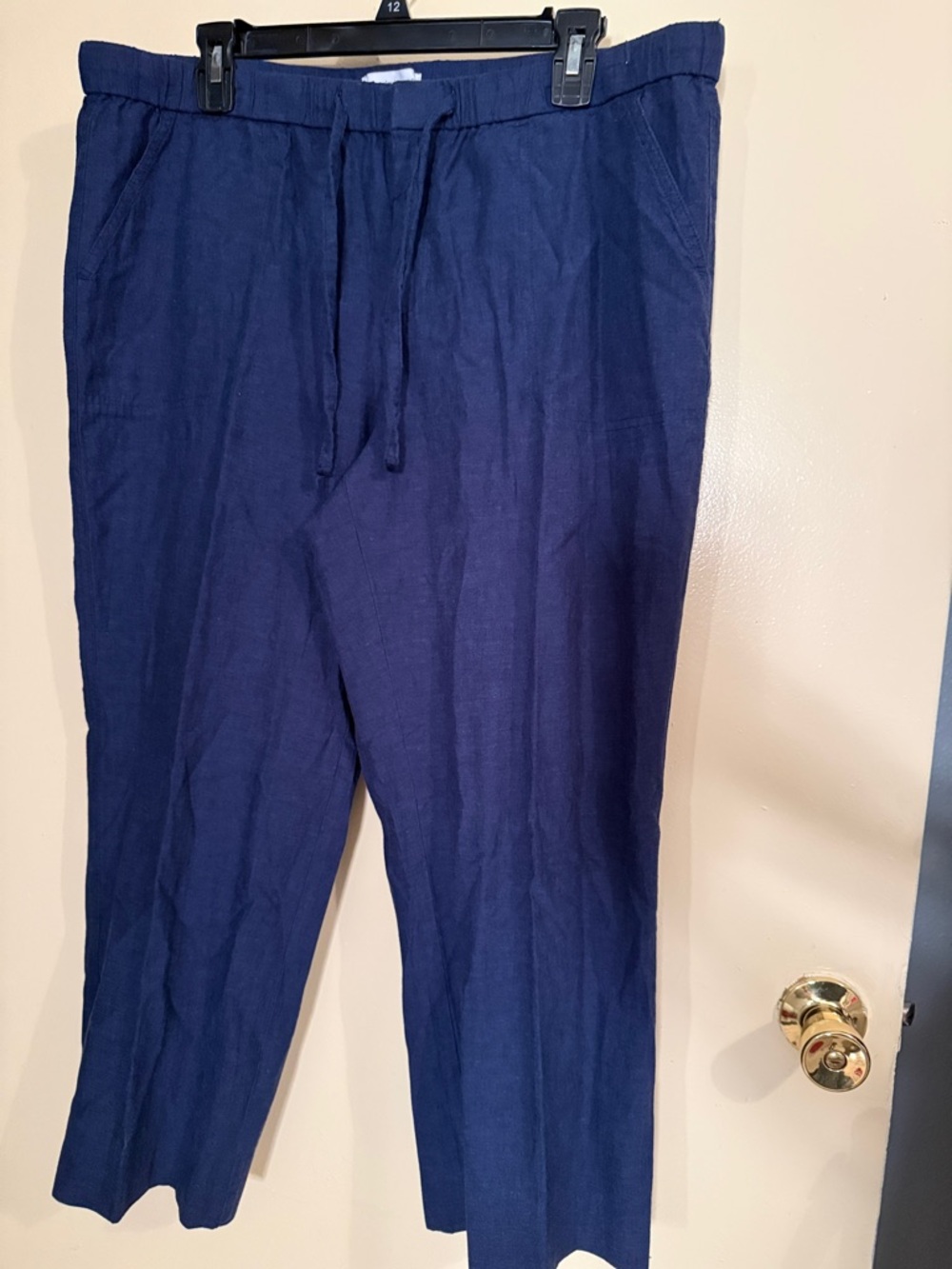 Liz Claiborne Navy Blue Drawstring Trousers